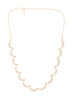 Brass Rose Gold-Plated Cubic Zirconia Necklace