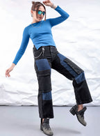 Women Carpenter Fit High-Rise Pure Cotton Cargo Jeans