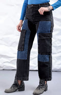 Women Carpenter Fit High-Rise Pure Cotton Cargo Jeans