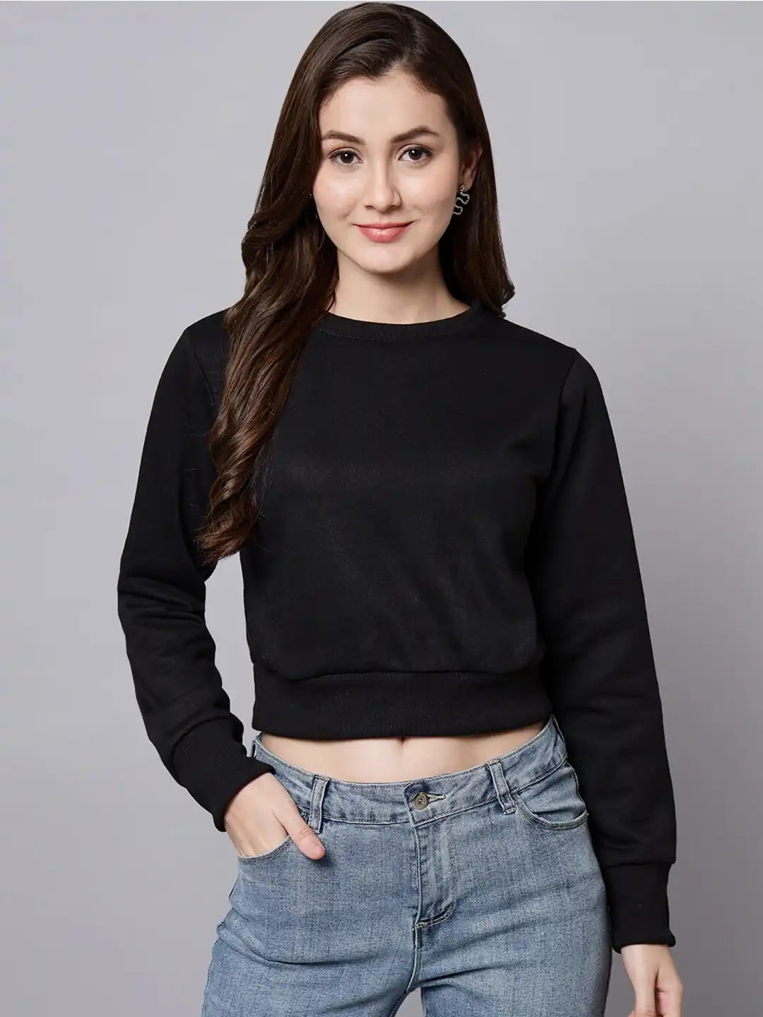 Round Neck Fleece Sweatshirt