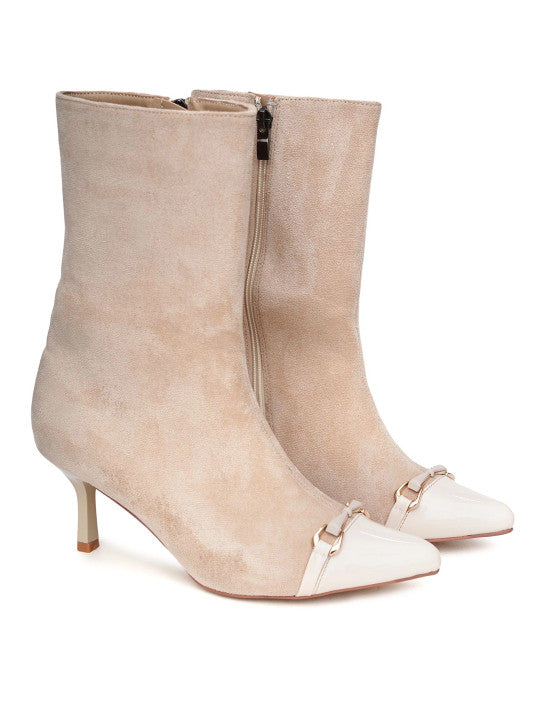 Women Pointed Toe Zip Regular Boots