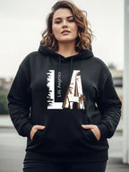 Women Printed Hooded Sweatshirt