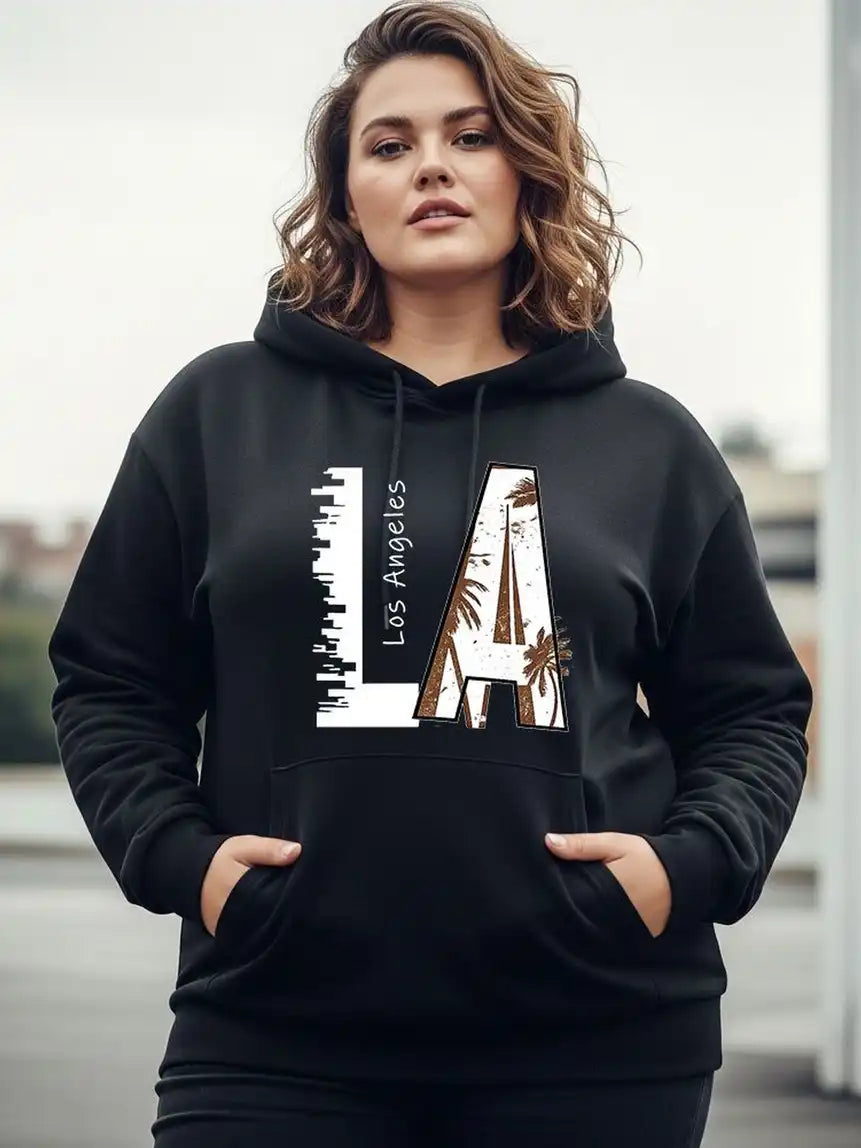 Women Printed Hooded Sweatshirt