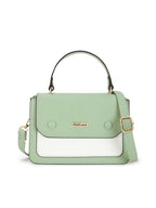 Colourblocked Adjustable Strap Structured Satchel Bag
