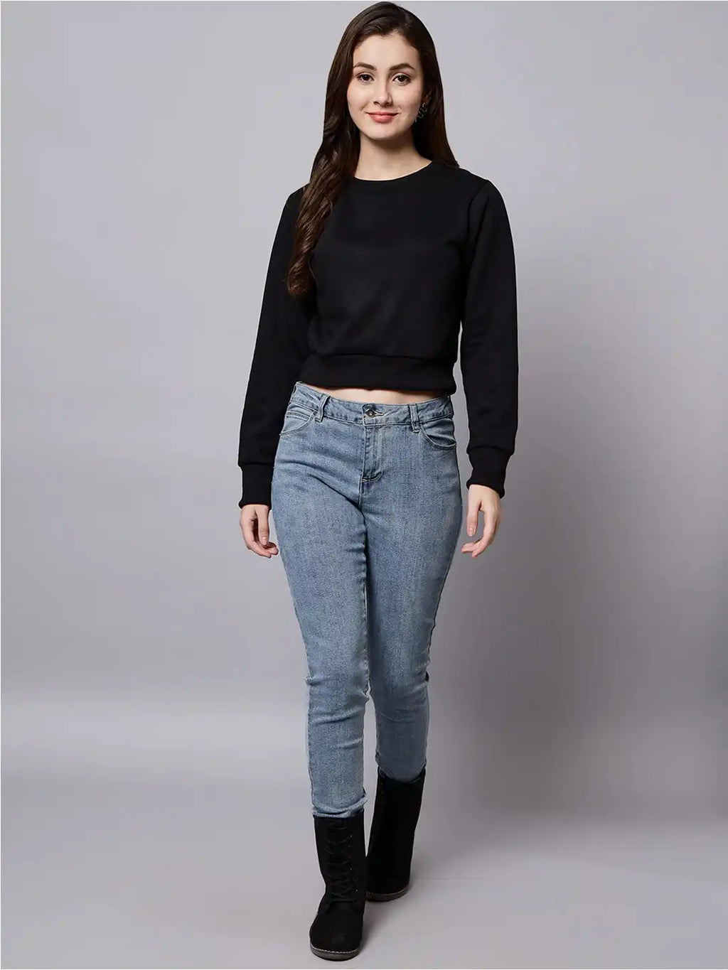 Round Neck Fleece Sweatshirt
