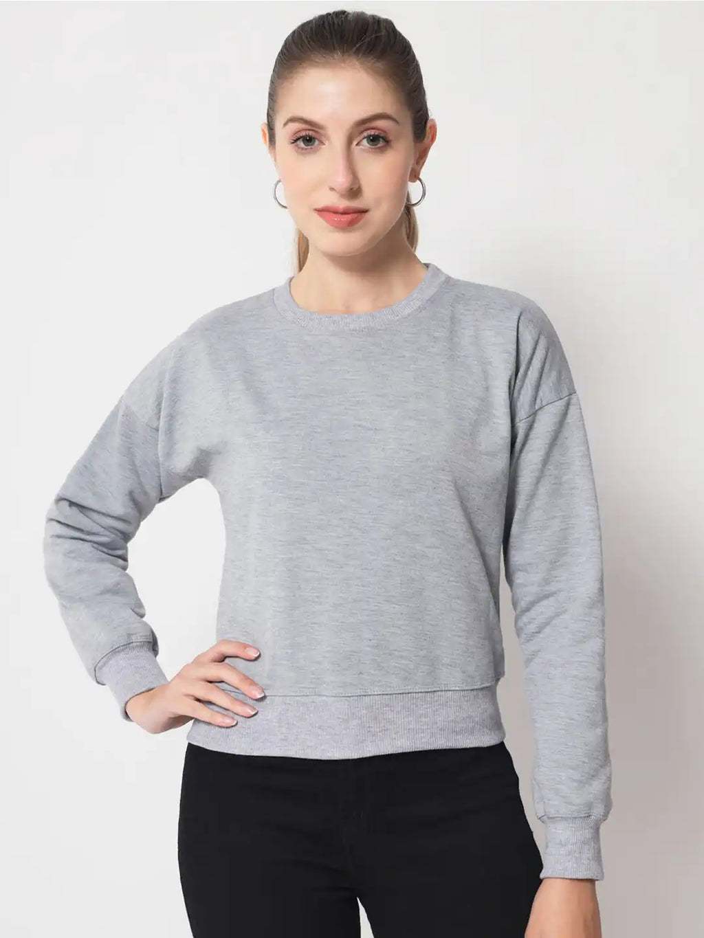 Round Neck Fleece Sweatshirt