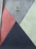 Colourblocked Medium Structured Shoulder Bag