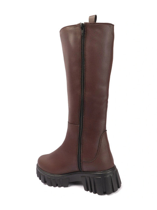 Women Round Toe Zip Regular Boots