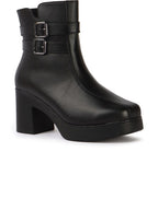 Women Casual Block-Heeled Regular Boots