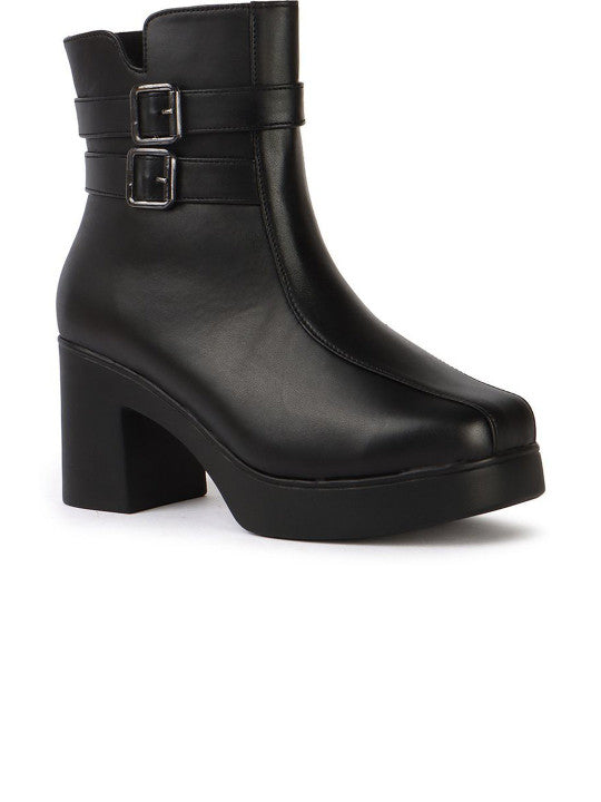 Women Casual Block-Heeled Regular Boots