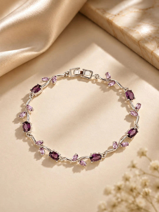 Women Stone studded Tulip Bracelet
