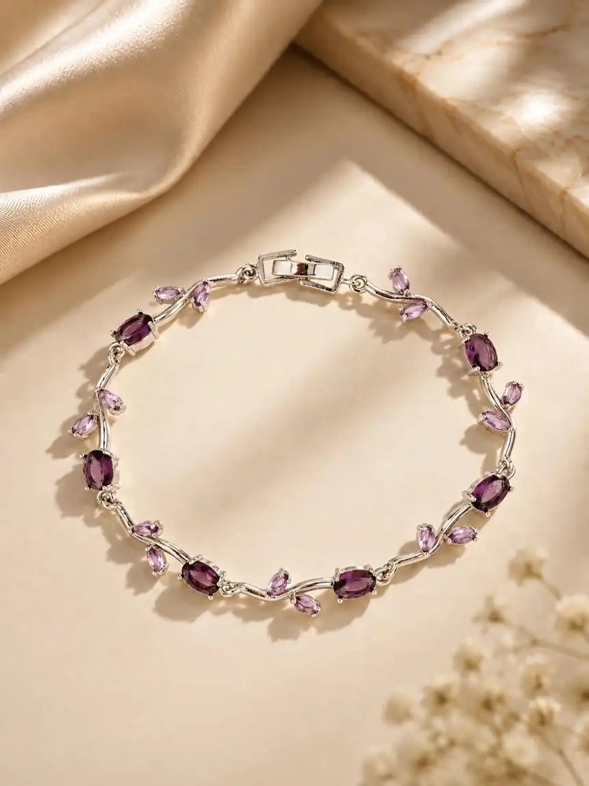 Women Stone studded Tulip Bracelet