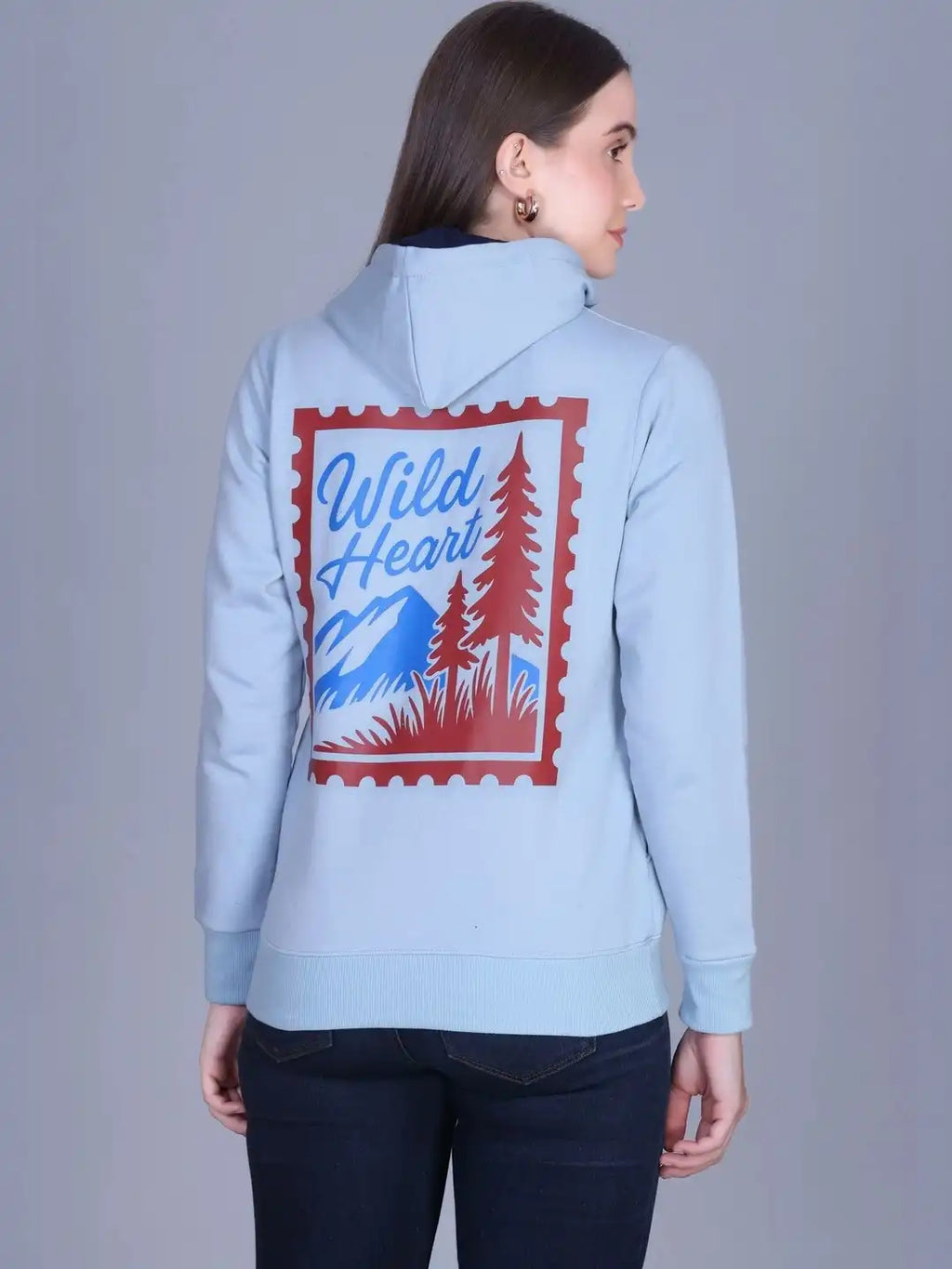 Women Printed Hooded Sweatshirt
