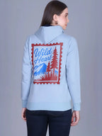 Women Printed Hooded Sweatshirt