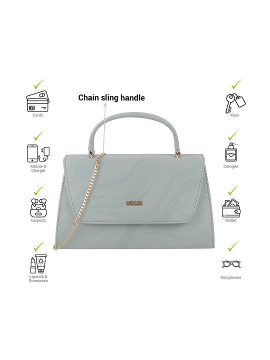 Textured Small Swagger Satchel Bag