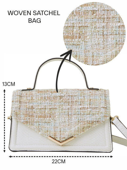 London Leather Textured Adjustable Strap Structured Sling Bag