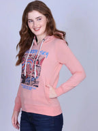 Women Printed Hooded Sweatshirt
