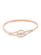 Women Rose Gold & White Brass Bracelet