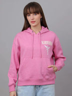 Women Nirvana Printed Relaxed Fit Hoodie