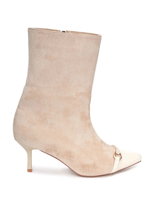 Women Pointed Toe Zip Regular Boots