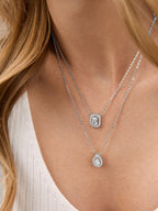 Silver-Toned Brass Silver-Plated Layered Necklace