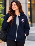 Women Printed Hooded Sweatshirt