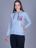 Women Printed Hooded Sweatshirt