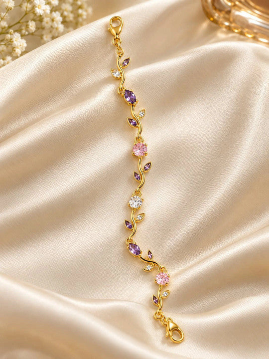 Women Gold-Plated Charm Bracelet