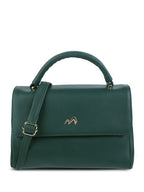 Detachable Strap Zip Detail Structured Satchel Bag