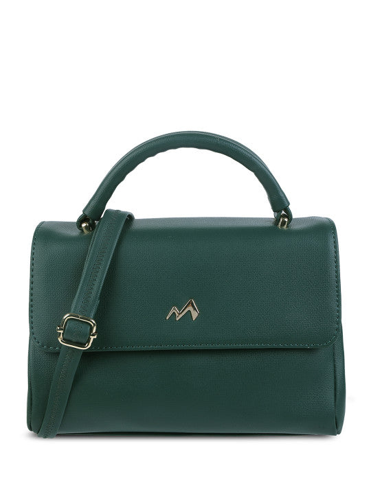 Detachable Strap Zip Detail Structured Satchel Bag