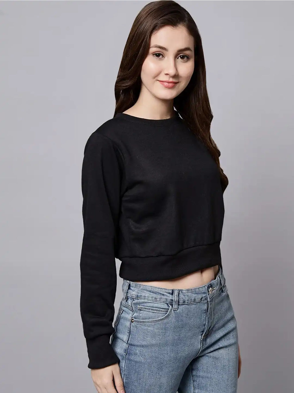 Round Neck Fleece Sweatshirt
