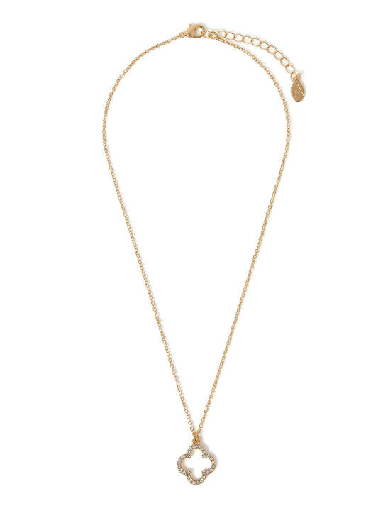 Women Cut Out Flora Pendant Necklace