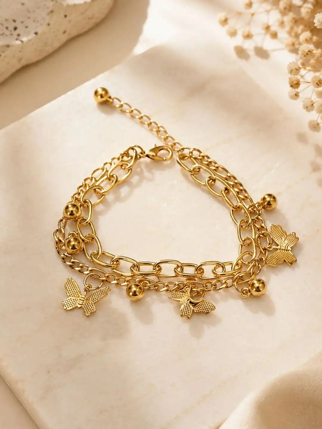 Women Gold-Plated Charm Bracelet