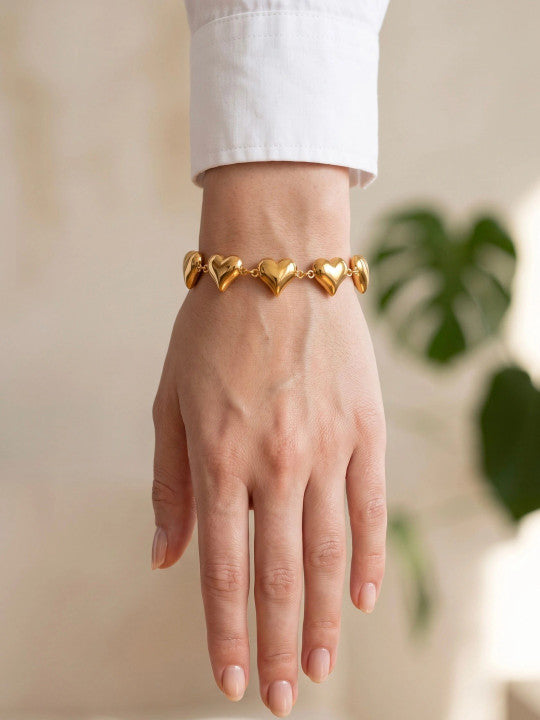 Women Gold-Plated Link Bracelet