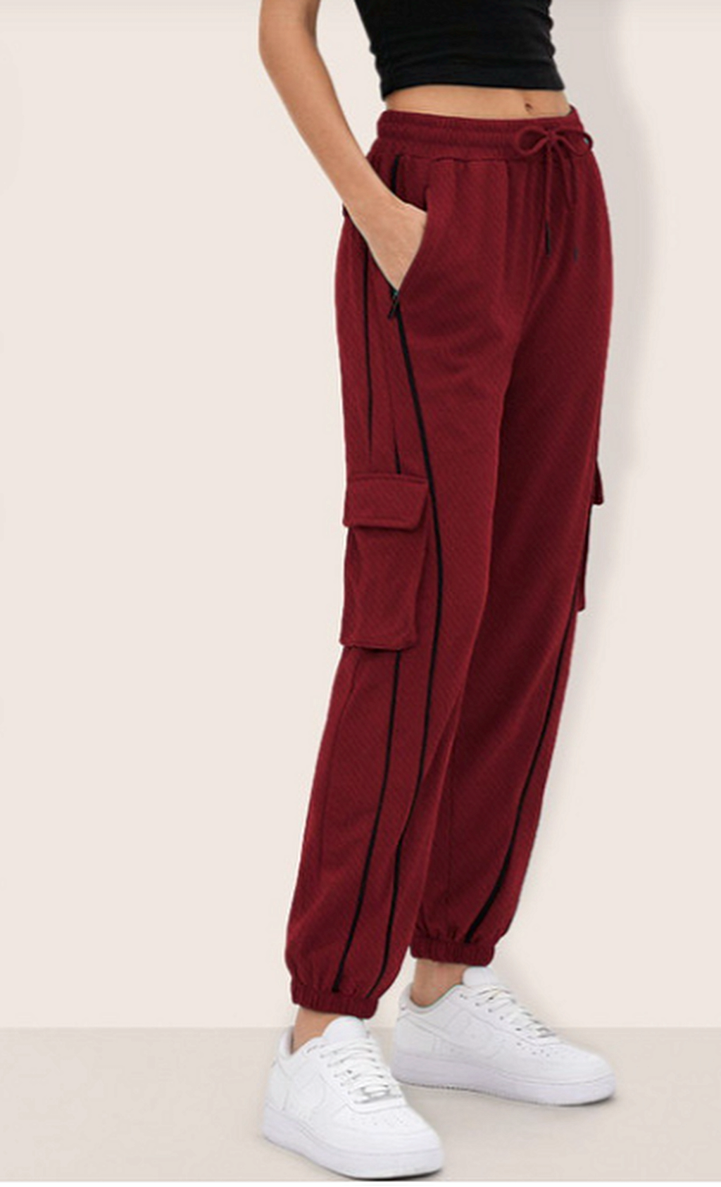 Women Loose Fit High-Rise Trousers