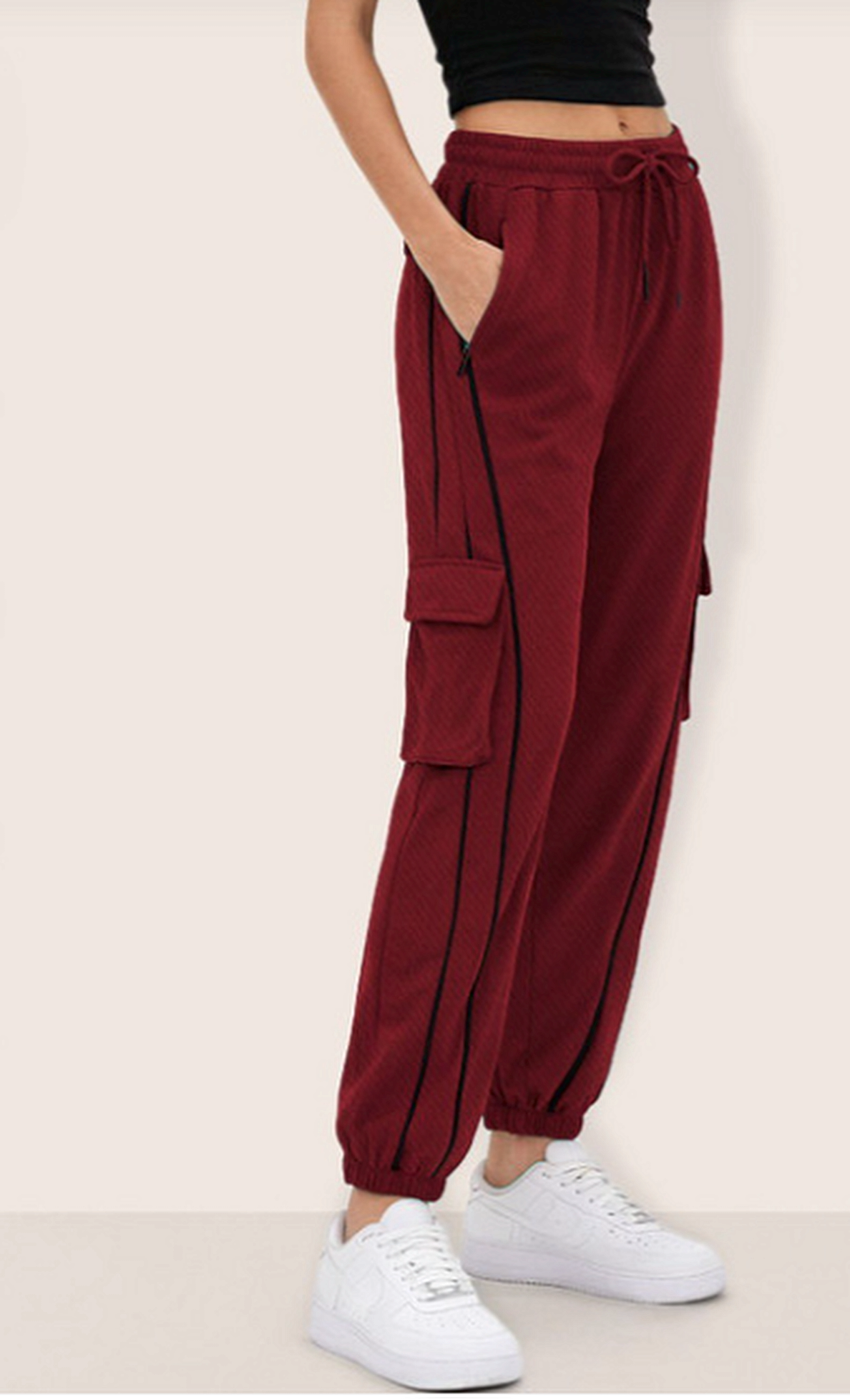 Women Loose Fit High-Rise Trousers