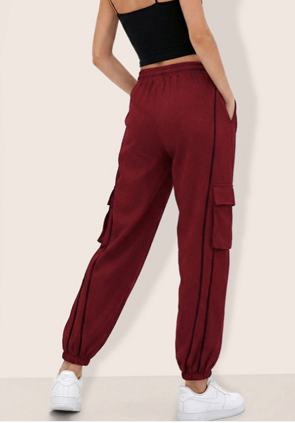 Women Loose Fit High-Rise Trousers