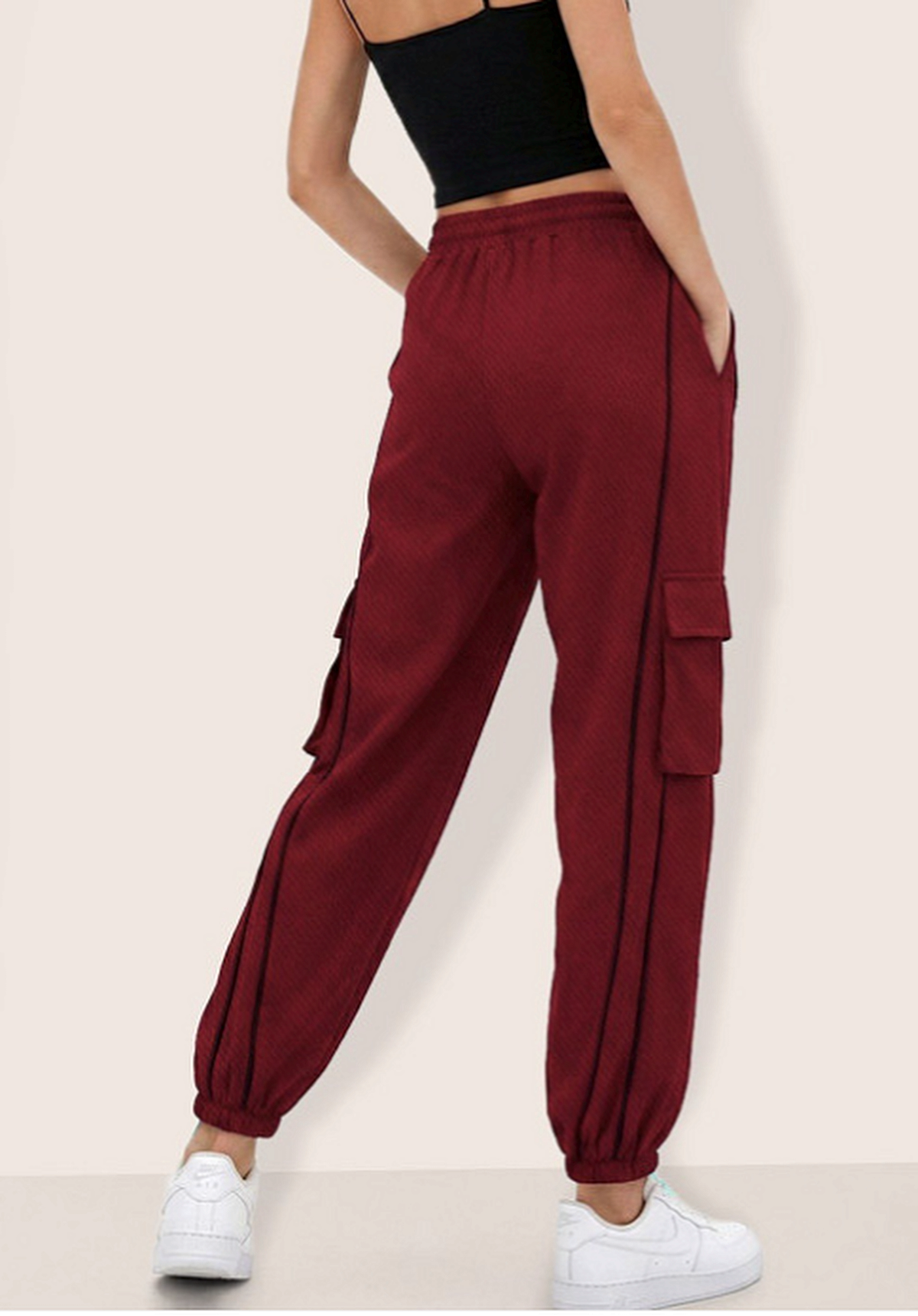 Women Loose Fit High-Rise Trousers
