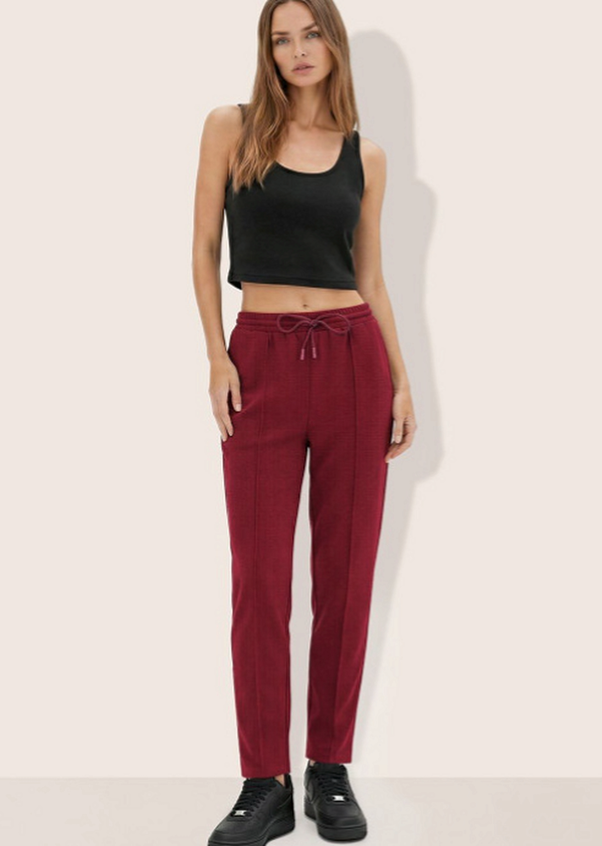 Women Flared High-Rise Trousers