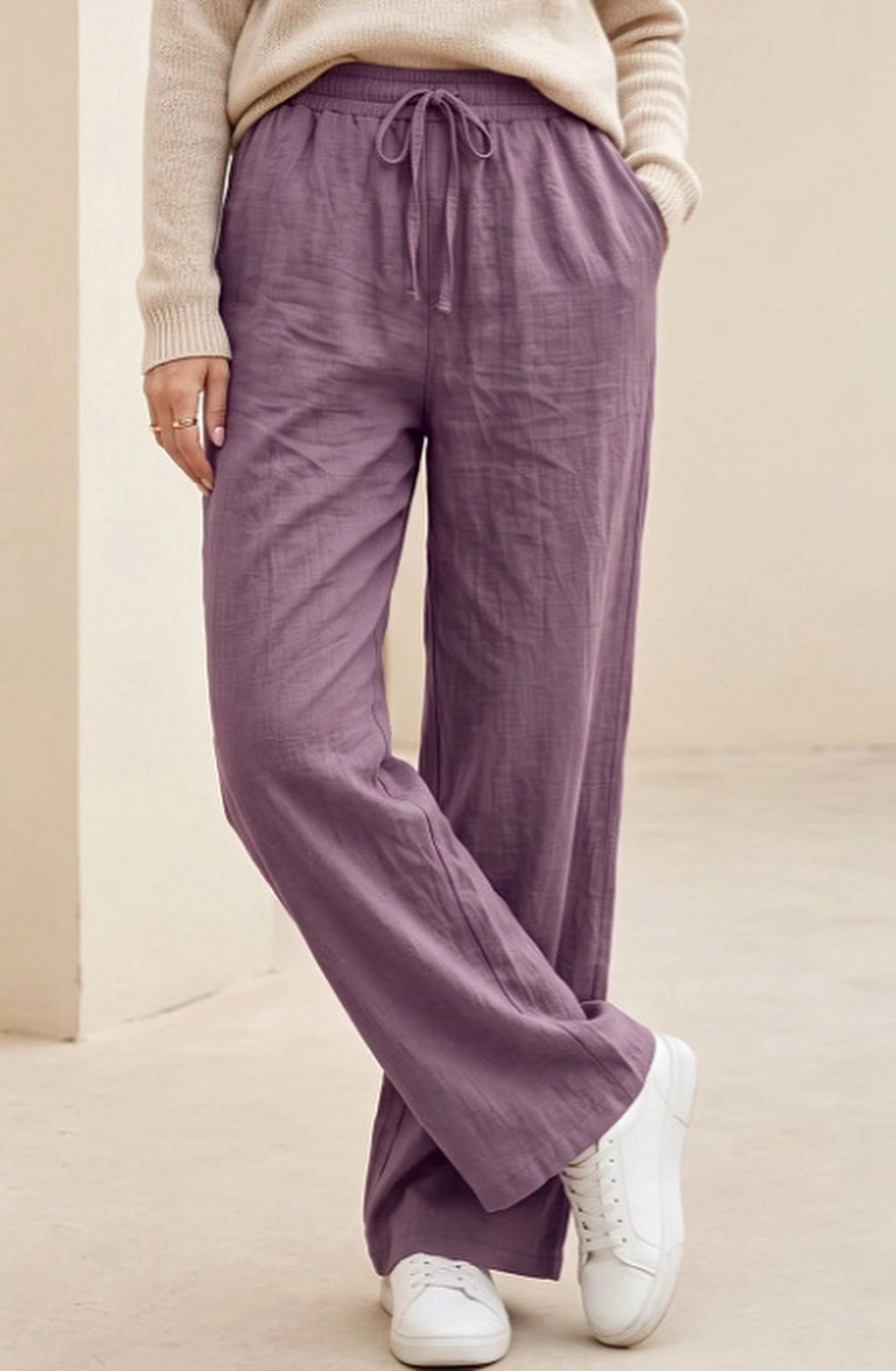 Women Relaxed High-Rise Easy Wash Trousers