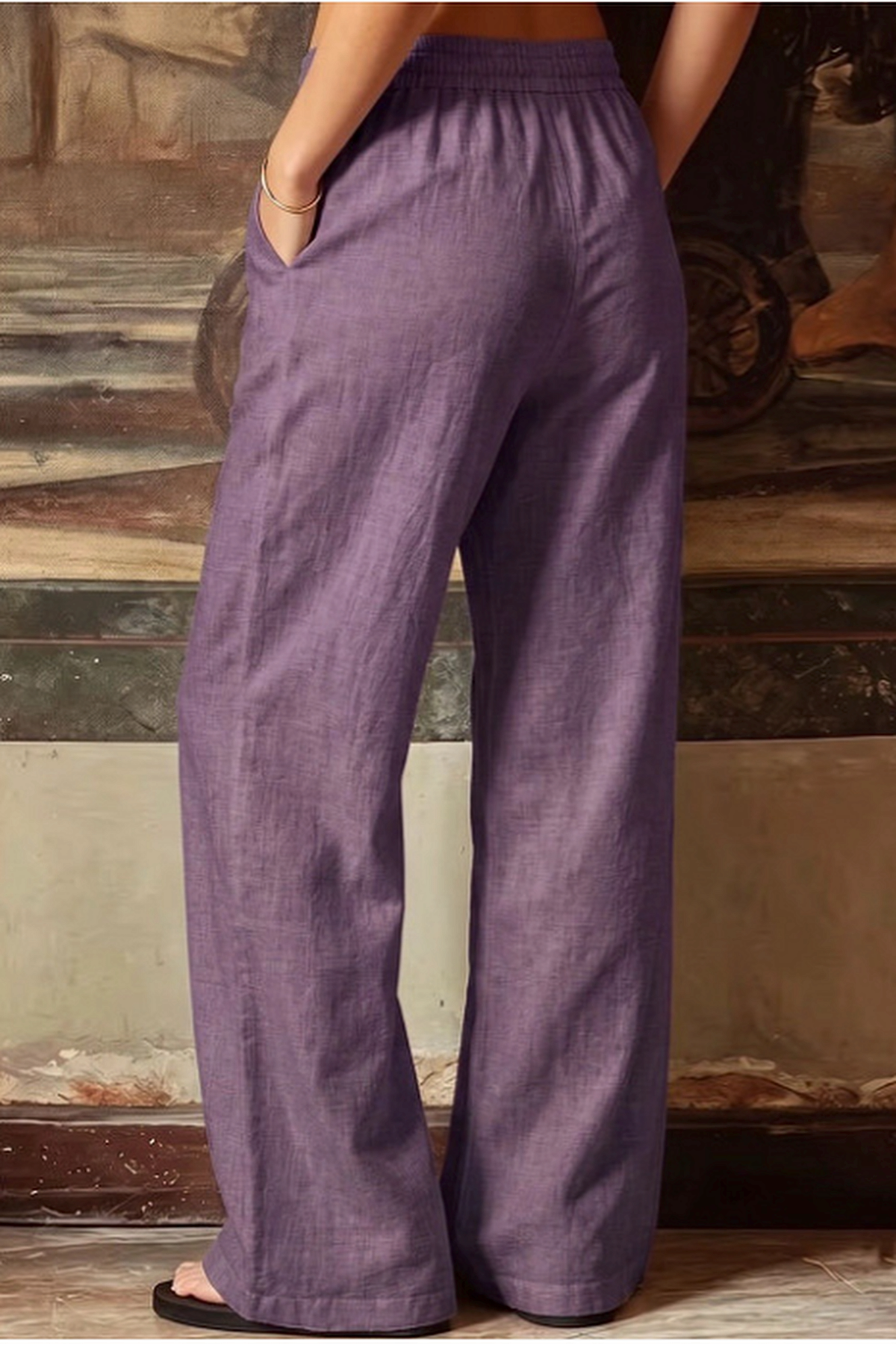 Women Relaxed High-Rise Easy Wash Trousers