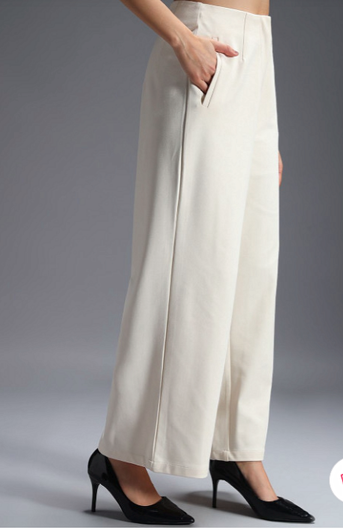 Women Relaxed Wide Leg High-Rise Trousers