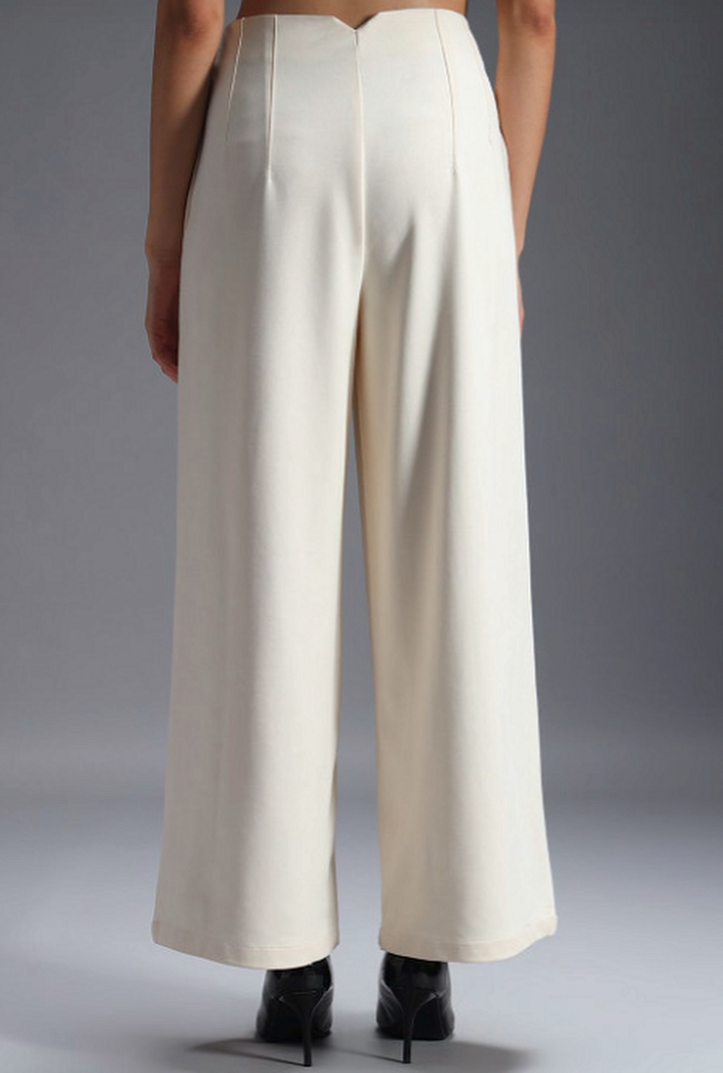 Women Relaxed Wide Leg High-Rise Trousers