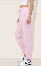 Women Flared Jogger Pintuck Detail Trousers