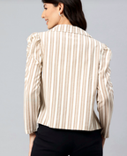 Striped Lightweight Open Front Jacket