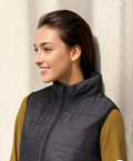 Women Mock Collar Solid Casual Padded Jacket