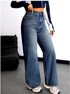 Women Comfort Straight Fit High-Rise Light Fade Bleached Stretchable Jeans