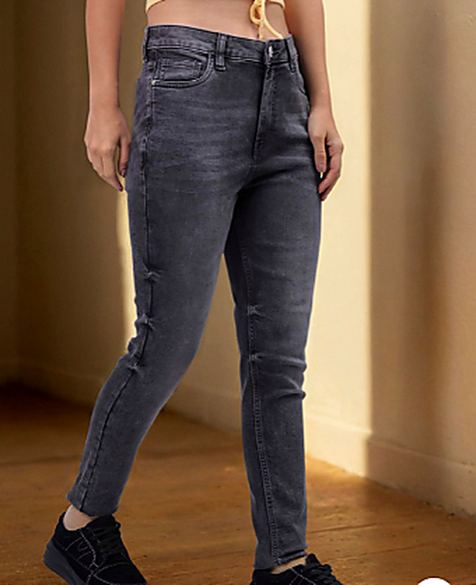 Women Slim Fit Heavy Fade Stretchable Cotton Jeans