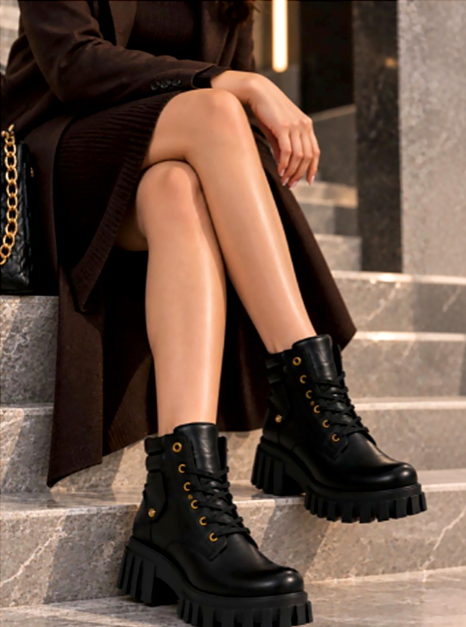 The Lifestyle Co Women Round Toe Chunky Boots