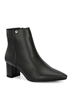 Women Black Solid Synthetic Trendy Ankle Pointed Shape Boots